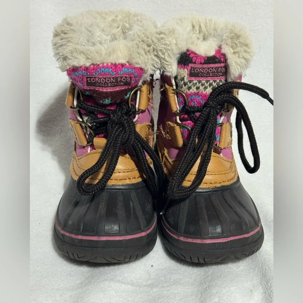 London Fog Baby Girls Tiana Cold Weather Lace Up Boots size 5 - Picture 3 of 11